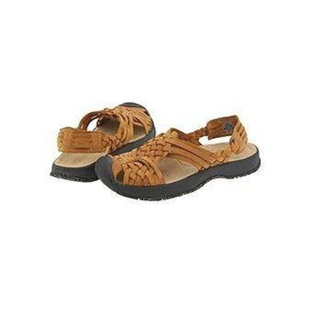 Keen Rosarita II Leather Huarache Sandals Beige Slingback Slip-on Woven Womens 7